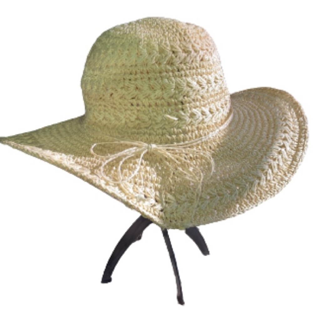 Scala woven floppy wide brim sun hat